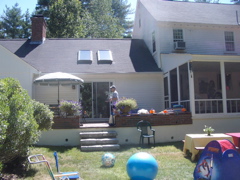 The patio and screened porch