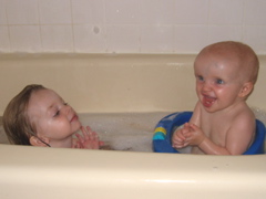 Sisters bathing (by Kelly)